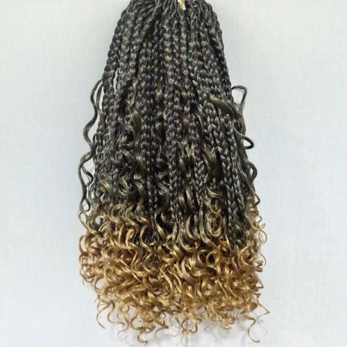 20 Inch African Dreadlocks Braids Goddess Braids Faux Locs Gradient Color Braiding Hair River Box Braiding