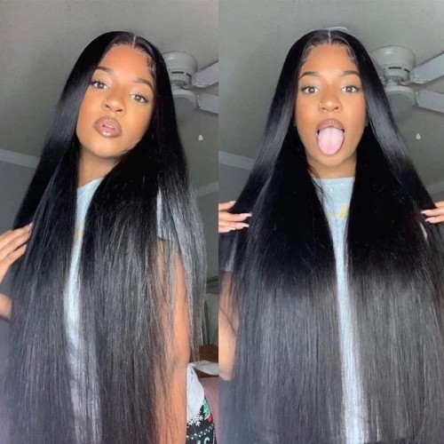 30 Inch Long Glueless Wigs 13x4 HD Lace Front Human Hair Wigs 250 Density Straight Lace Frontal Wigs