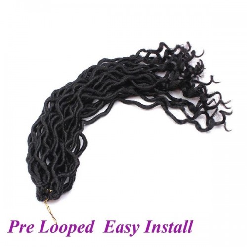 Goddess Locs Crochet Braids Synthetic Hair 18 Inch 6 Packs