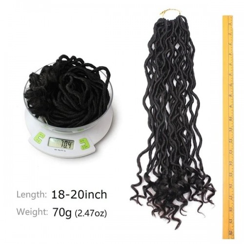 Goddess Locs Crochet Braids Synthetic Hair 18 Inch 6 Packs