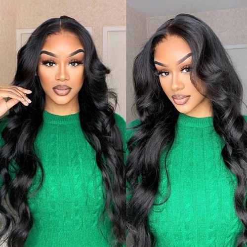 Glulesss HD Lace Wigs Body Wave 4x4 5x5 Lace Closure Wig Human Hair Pre Cut Wear And Go Wigs