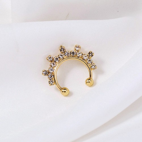 European and American Cross-Border Jewelry 2024 New Zircon Nose Clip Faux Nose Ring Piercing Accessory: Stylish Micro Inlaid Diamond Personalized Nose Jewelry