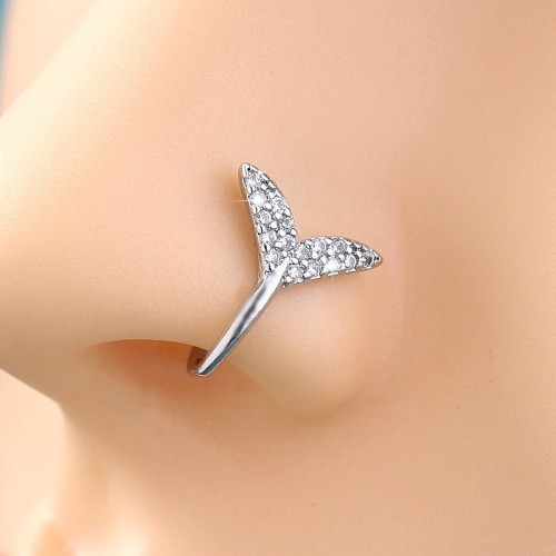 European and American Straight Bar Multi-Color Stainless Steel Pentagram Unique Exaggerated Nose Stud, Nose Ring, Piercing Accessory Wholesale, Lip Stud, Eyebrow Stud