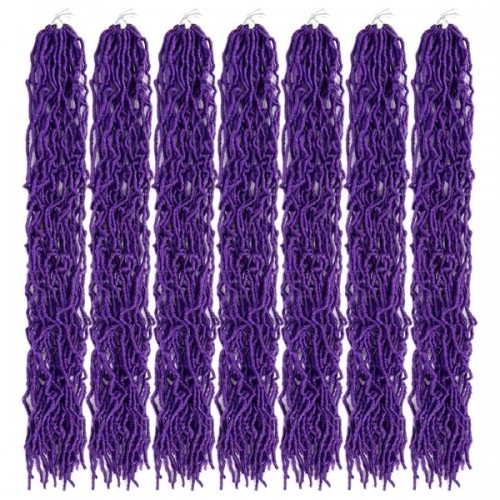 Hannahjanay 8 Packs 36" Faux Locs Synthetic Crochet Extensions, 10 Colors, 12 Strands/Pack
