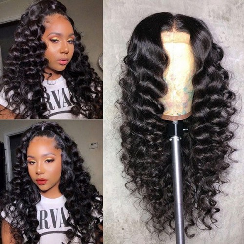 Loose Deep Wave Lace Front Human Hair Wigs for Black Women