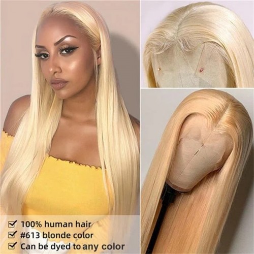 613 Barbie Honey Blonde T-Part HD Transparent 13x4 Lace Wig Human Hair wigs For Women 220% Density With Baby Hair