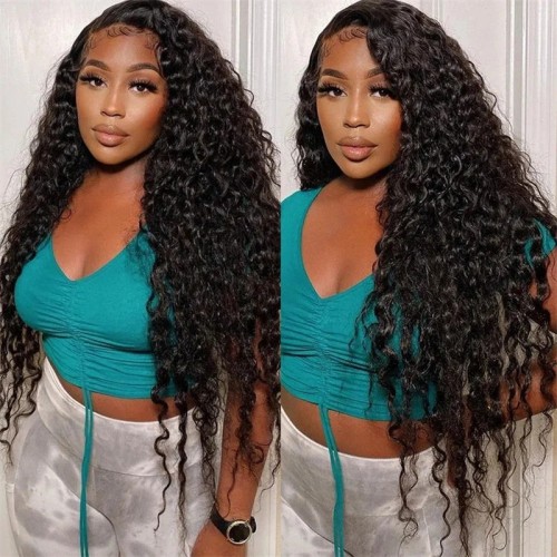 SoosHair Breathable & Affordable Water Wave Wear Go Glueless Humanhair Wig 4x4 5x5 13x4 Pre Cut Lacefrontal Wig Bleached Knots Preplucked Hairline