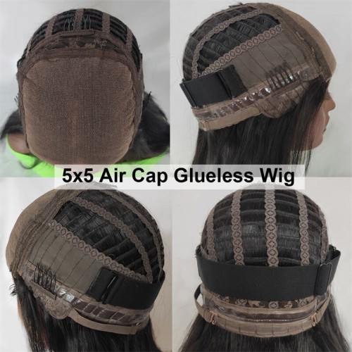 SoosHair Precut Wear Go Glueless Aircap Wig Human Hair Jerry Curly 4x4/5x5/13x4 HD Lace Closure Wigsbeginners Friendly Airy Wigs Bleached Knots