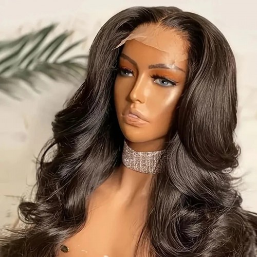 CHIC LAYERED CUT 613 BLONDE STRAIGHT GLUELESS 13X4 HD LACE FRONT 100% HUMAN HAIR WIG