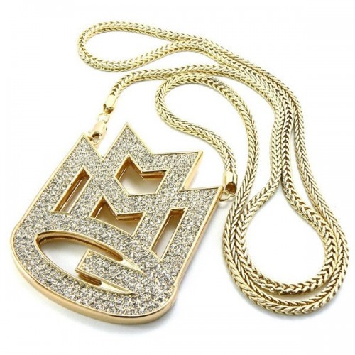 Foreign Trade Musical Note New Jewelry European and American Hip-Hop HIPHOP Jewelry Necklace Fashion Pendant High-Quality Alloy Collarbone Chain