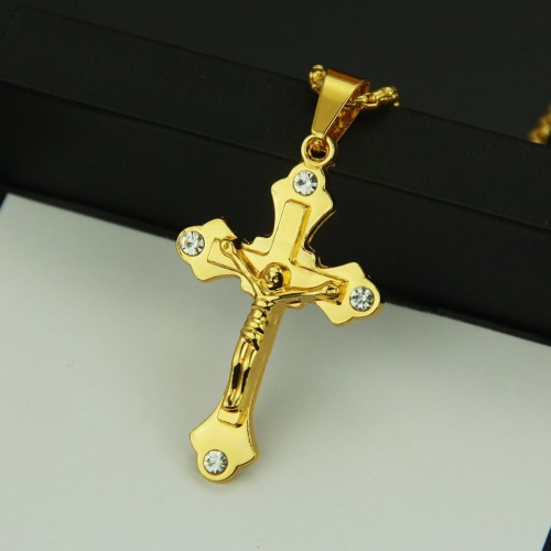 Hot-selling Cross Pendant Necklace with Hip-Hop Style on Amazon and AliExpress