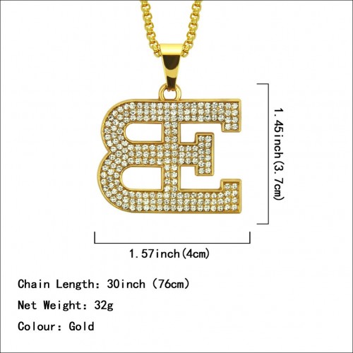 Bestselling Hip-Hop Alphabet Pendant Necklace - Imported from Amazon, AliExpress, and eBay