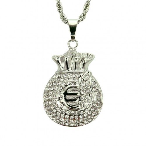 Hip-Hop Personalized 3D Symbol Money Bag Pendant Necklace - Creative New Stock on AliExpress
