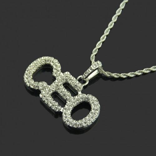 European and American Bestselling Jewelry: Personalized Rhinestone CEO Letter Pendant, HIPHOP Streetwear Necklace, One-Piece Delivery