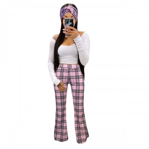 YY5167 European and American Women's Three-Piece Set (Including T-Shirt, Flared Pants, Headscarf), Independent Station Hot INS Summer and Autumn