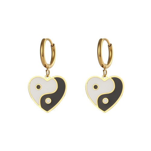 2024 Ins Style Summer Cross-Border Ear Microphone Peach Heart Eight-Trigram Dripping Earrings Fashion Jewelry Wholesale
