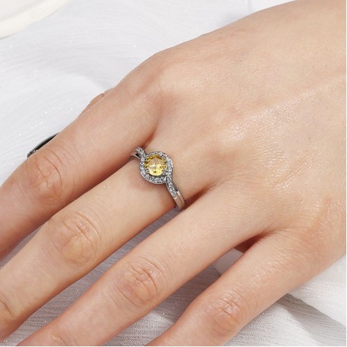 European and American Hot-Selling Cross-Border Jewelry: Micro-Inlaid Circular Gemstone Design, Luxurious Wedding Ring for Women