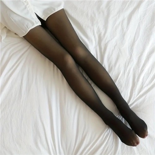 Solid Slim Pantyhose, High Waist Elastic Footed Pantyhose, Women&#039;s Stockings & Hosiery