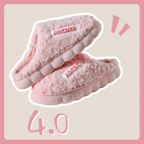 Winter Lovely Bear Women&#039;s Slippers, Home Indoor Non-slip Plush Slippers, Thick-Soled Men&#039;s Couple Cotton Slippers with Anti-Skid