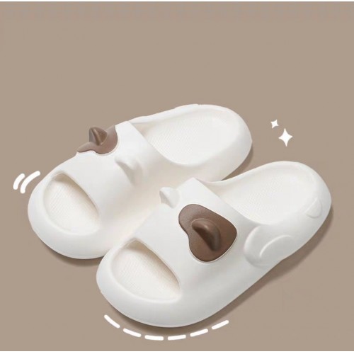 Cute Cat 3D Ear Cool Slippers, Couple Home Shoes for Outdoor Wear, Non-Slip Thick-Soled Cool Slippers for Women in Summer, Men&#039;s Slippers