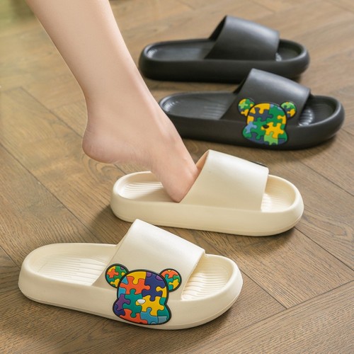 Cute Cool Slippers for Women in Summer, Couples Indoor Home Slippers, Soft Bottom Non-Slip Bathroom Cool Slippers for Home
