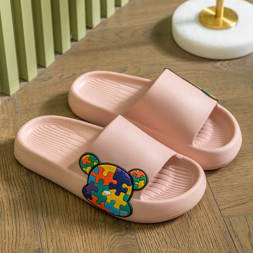 Cute Cool Slippers for Women in Summer, Couples Indoor Home Slippers, Soft Bottom Non-Slip Bathroom Cool Slippers for Home