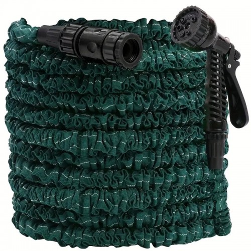 1 Roll, Expandable Garden Hose 100ft Flexible Water Hose 50ft With 7 Pattern Spray Nozzle 3/4"&1/2"Connectors, Retractable Latex Core Kink Free Lightweight Expanding Hose