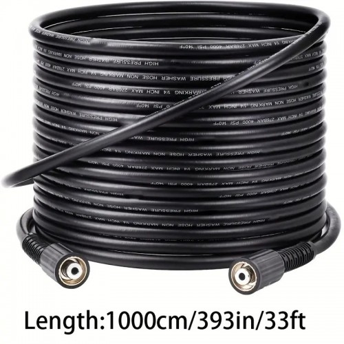 1pc Pressure Washer Hose, 4000 PSI X 1/4 Inch, Kink Resistant Power Washers Hose Replacement, M22-14mm Brass Thread