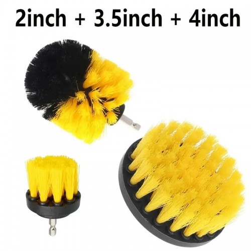 4pcs Electric Drill Brush Scrubber Set, Cleaning Brush Detailing Brush, Auto Tires Cleaning Tools For Bathroom Tile Kitchen