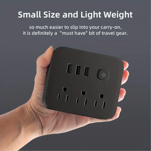3 Outlet Power Strip Surge Protector 1700 Joules